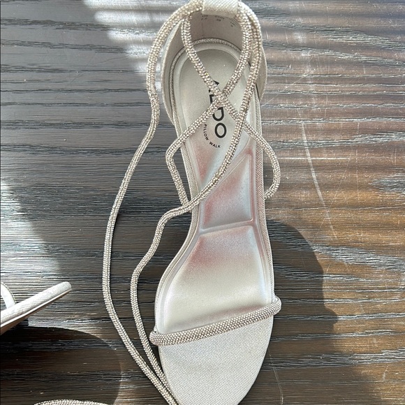 ALDO Silver Strappy Heels - Picture 10 of 15